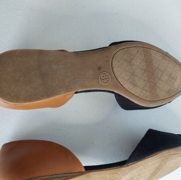 Merona Brand Woman's Shoe Flats US SZ 8.5  2-Tone Brown & Black Pointed Toe - Picture 7 of 12